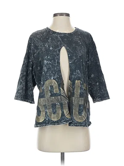 Pre-owned Emma & Sam 3/4 Sleeve T-shirt In Gray