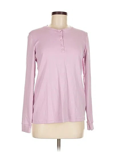 Pre-owned L.l.bean Long Sleeve Blouse In Pink