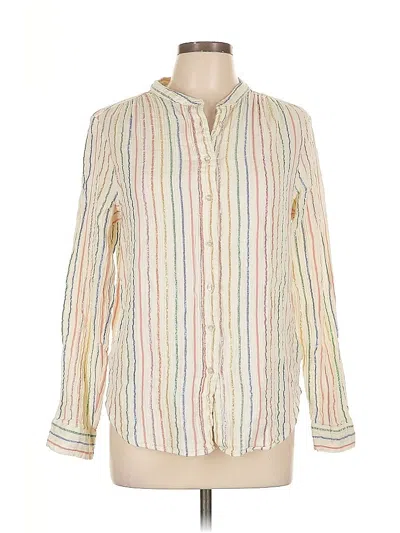 Pre-owned Gap Long Sleeve Button Down Shirt In White