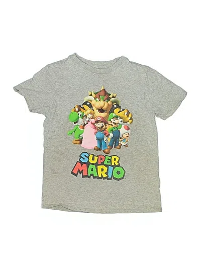 Pre-owned Super Mario Kids' Short Sleeve T-shirt In Silver