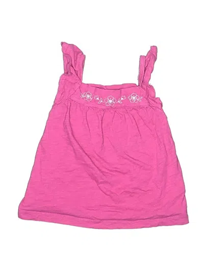 Pre-owned Carter's Kids' Tank Top Pink Sweetheart Neckline Tops