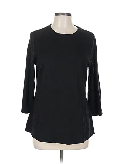 Pre-owned Isaac Mizrahi Live 3/4 Sleeve T-shirt In Black