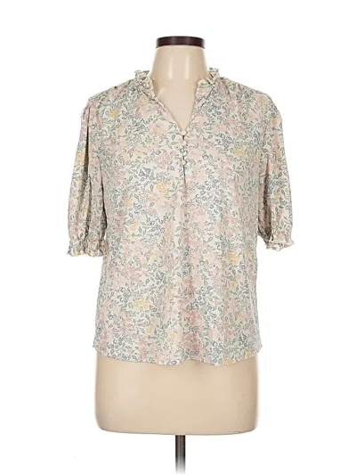 Pre-owned Melloday Short Sleeve Blouse In White