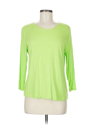 Pre-owned Peter Nygard 3/4 Sleeve T-shirt In Green