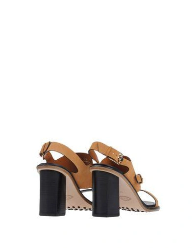 Shop Tod's Sandals In Tan