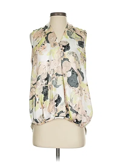 Pre-owned Left Coast By Dolan Sleeveless Blouse In White