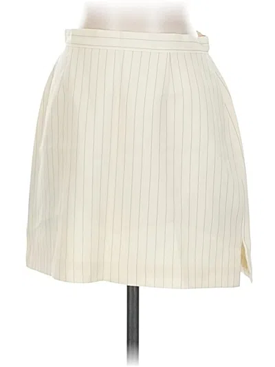 Pre-owned Bcbgmaxazria Formal Skirt In White