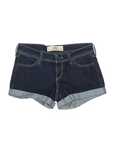 Pre-owned Hollister Denim Shorts In Blue