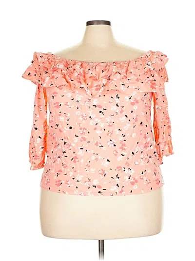 Pre-owned Riley & Rae 3/4 Sleeve Blouse In Pink