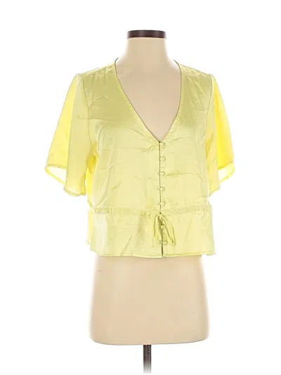 Pre-owned Levi's Short Sleeve Blouse In Yellow