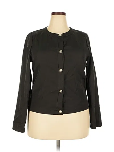 Pre-owned Unbranded Long Sleeve Blouse In Black
