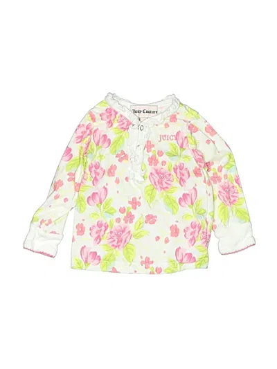 Pre-owned Juicy Couture Babies' Long Sleeve Henley Shirt In Yellow