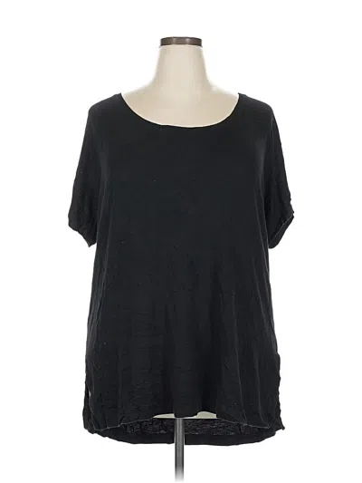 Pre-owned Soma Short Sleeve Top Black Scoop Neck Tops