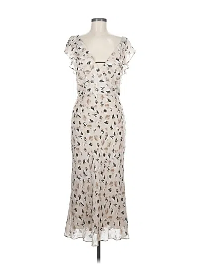 Pre-owned Abs Allen Schwartz Cocktail Dress In White