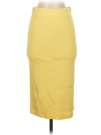 Pre-owned Eva Mendes By New York & Company Casual Skirt In Yellow