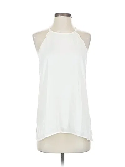 Pre-owned Ann Taylor Loft Sleeveless Blouse In White