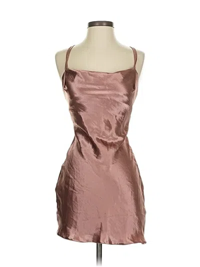 Pre-owned Asos Design Cocktail Dress In Brown