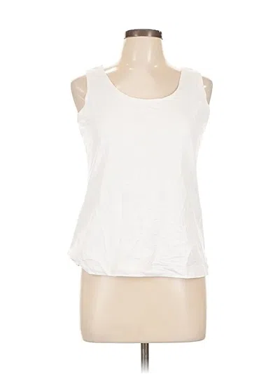 Pre-owned Chico's Sleeveless T-shirt In White