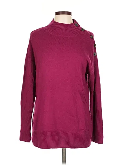 Pre-owned Talbots Pullover Sweater In Burgundy