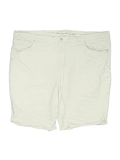 Pre-owned Gloria Vanderbilt Khaki Shorts In White