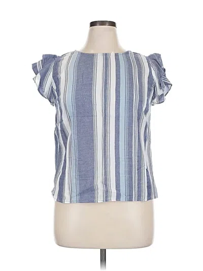 Pre-owned Calvin Klein Jeans Est.1978 Calvin Klein Jeans Short Sleeve Blouse In Blue