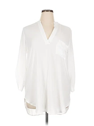 Pre-owned Lush 3/4 Sleeve Blouse In White