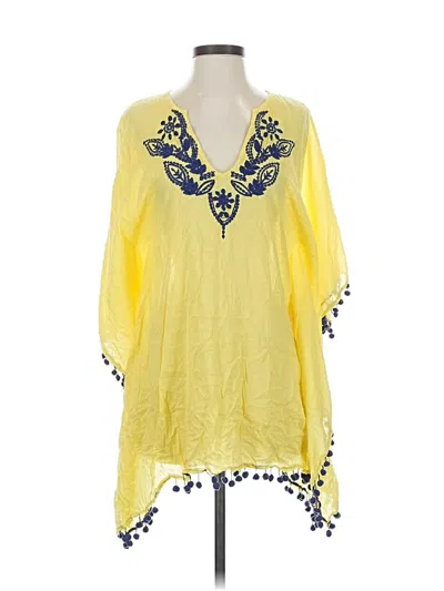 Pre-owned Ondademar 3/4 Sleeve Blouse In Yellow