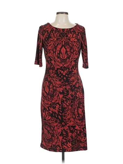 Pre-owned Connected Apparel Cocktail Dress In Burgundy