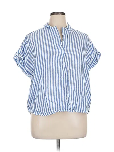 Pre-owned Beachlunchlounge Short Sleeve Blouse In Blue
