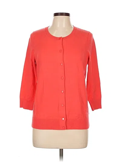 Pre-owned Talbots Cardigan Sweater In Orange