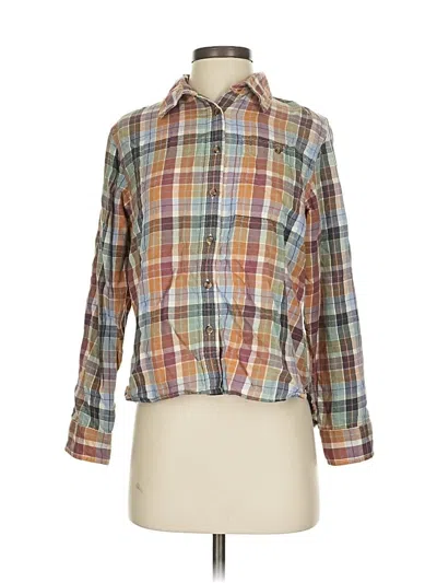 Pre-owned L.l.bean Long Sleeve Blouse In Brown