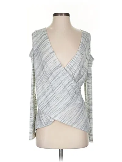 Pre-owned White House Black Market Pullover Sweater In Silver