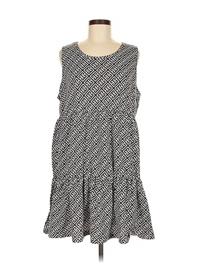 Pre-owned Top It Off Casual Dress In Gray