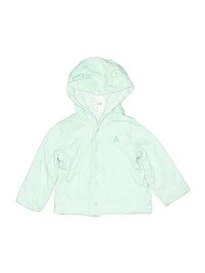 Pre-owned Baby Gap Babies' Zip Up Hoodie In Green
