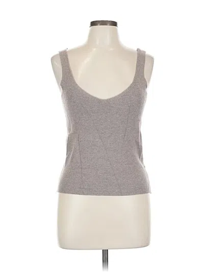 Pre-owned Pink Martini Tank Top Gray Strapless Neckline Tops