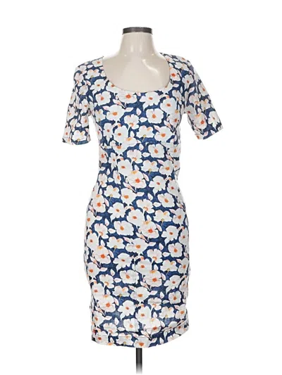 Pre-owned 120% Lino Casual Dress In Blue