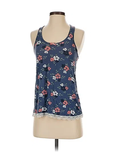 Pre-owned Honeydew Tank Top Blue Halter Neckline Tops