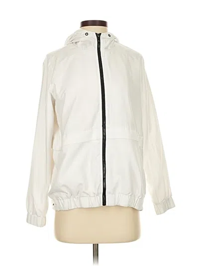 Pre-owned Forever 21 Windbreaker Jacket In White