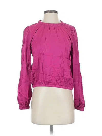 Pre-owned Cloth & Stone Long Sleeve Blouse In Pink