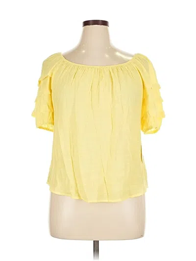 Lily Star Short Sleeve Blouse In Yellow