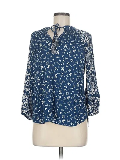 Pre-owned Mason & Belle 3/4 Sleeve Blouse In Blue