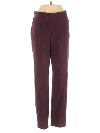 Pre-owned Logo By Lori Goldstein Casual Pants In Burgundy