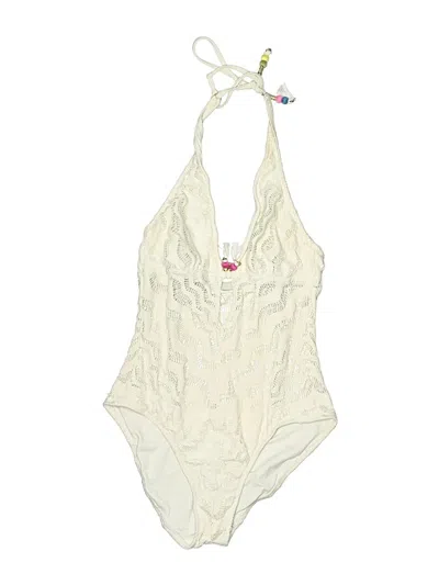 Pre-owned Robin Piccone One Piece Swimsuit In White