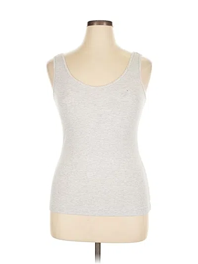 Pre-owned Felina Tank Top Silver Strapless Neckline Tops