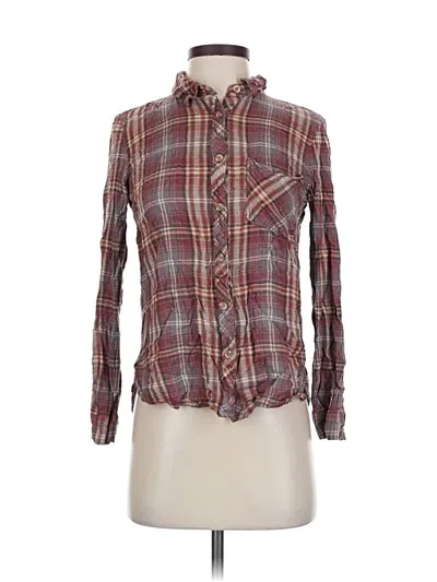 Pre-owned Be Cool Long Sleeve Button Down Shirt In Burgundy