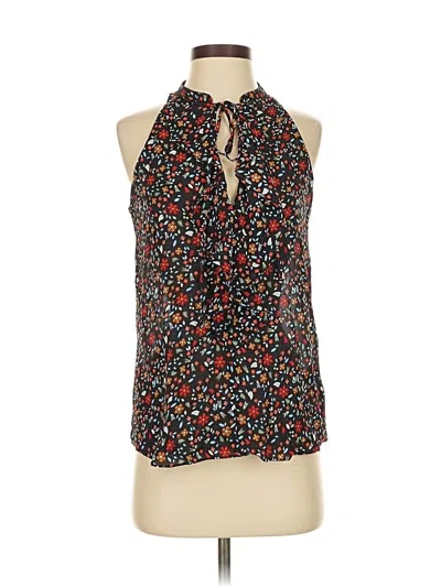 Pre-owned A.l.c Sleeveless Silk Top Black Halter Neckline Tops