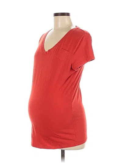 Pre-owned Liz Lange Maternity For Target Short Sleeve T-shirt In Red