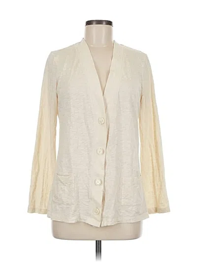 Pre-owned Talbots Cardigan Sweater In White