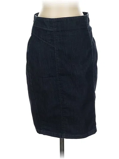 Pre-owned Ann Taylor Denim Skirt In Blue