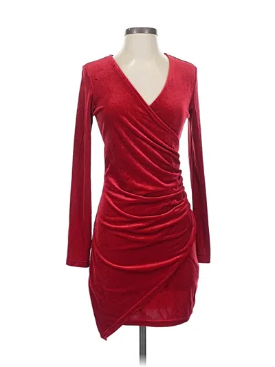 Pre-owned Shein Cocktail Dress In Burgundy